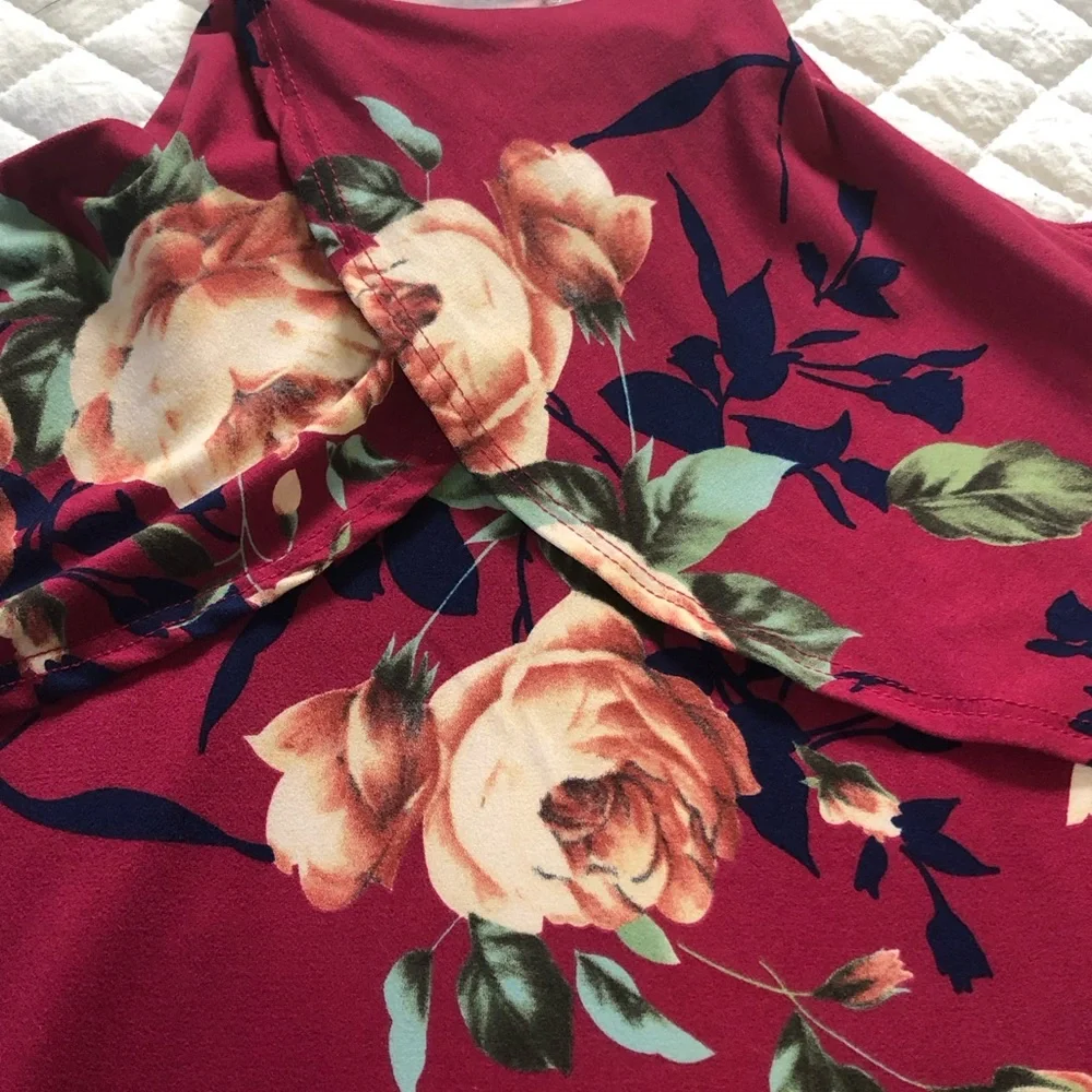 First Love Cold Shoulder Floral Dress - Picture 6 of 6